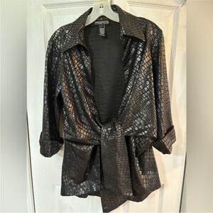 Mishca Animal Print Metallic Jacket Womens
Brand: Mishca- Size: Med‎